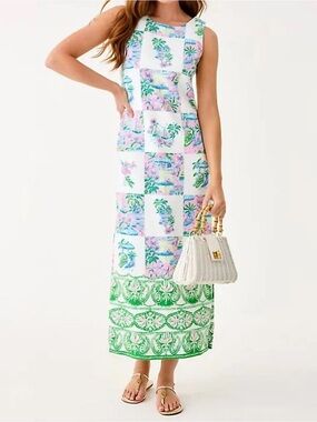 Lilly Pulitzer Dee Stretch Maxi Shift Dress, Size 14, NWT